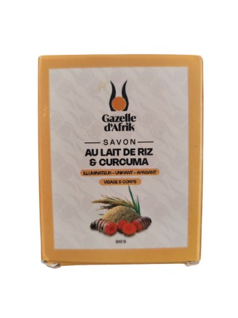 savon au lait de riz et curcuma